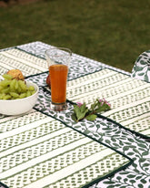 Reversible Organic Cotton Placemats, set of 4, Abstract Leaf Design